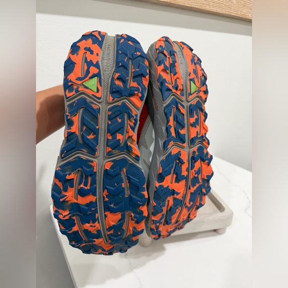 Brooks Men’s Size 9 Cascadia 17 Trail Running Shoe - Blue/Navy/Firecracker - Picture 10 of 11